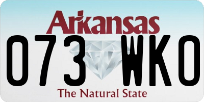 AR license plate 073WKO