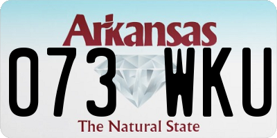 AR license plate 073WKU