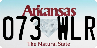 AR license plate 073WLR