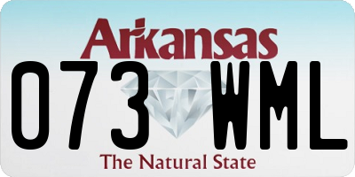 AR license plate 073WML