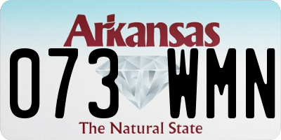 AR license plate 073WMN