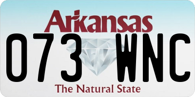 AR license plate 073WNC
