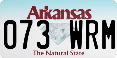 AR license plate 073WRM