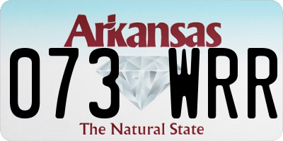 AR license plate 073WRR