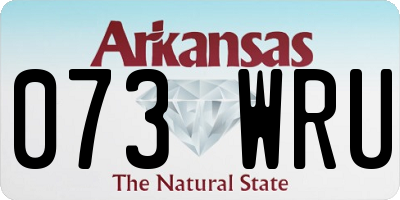 AR license plate 073WRU