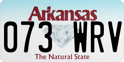 AR license plate 073WRV