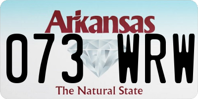 AR license plate 073WRW