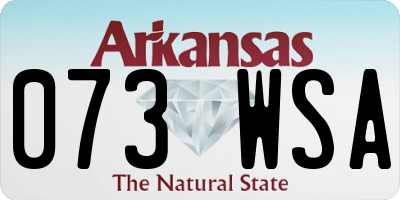 AR license plate 073WSA