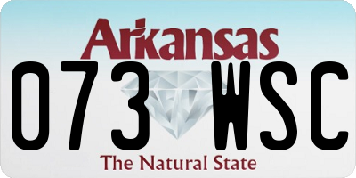AR license plate 073WSC