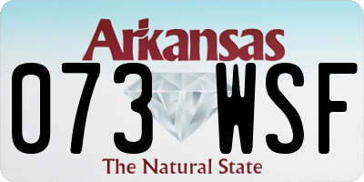 AR license plate 073WSF