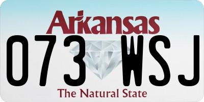AR license plate 073WSJ