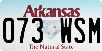AR license plate 073WSM