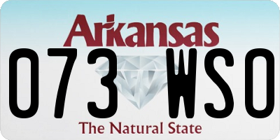 AR license plate 073WSO