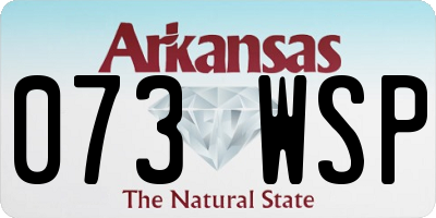 AR license plate 073WSP