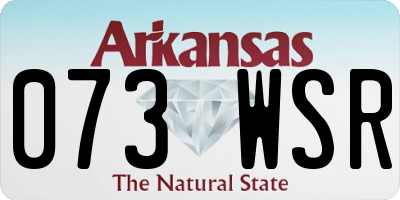 AR license plate 073WSR