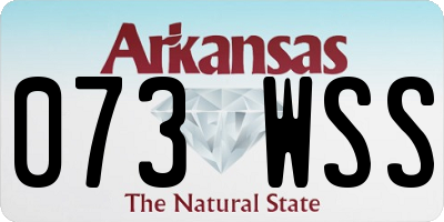 AR license plate 073WSS