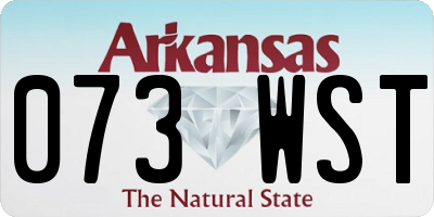 AR license plate 073WST