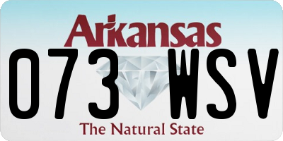AR license plate 073WSV