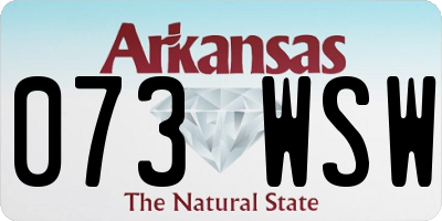 AR license plate 073WSW