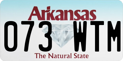 AR license plate 073WTM