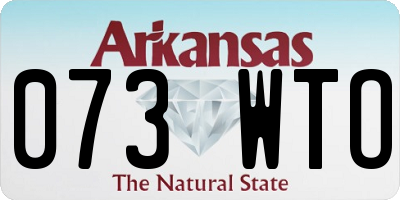 AR license plate 073WTO