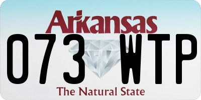 AR license plate 073WTP