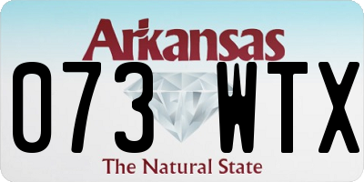 AR license plate 073WTX
