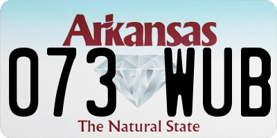 AR license plate 073WUB