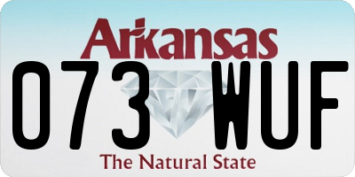 AR license plate 073WUF
