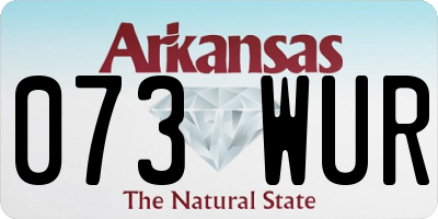 AR license plate 073WUR
