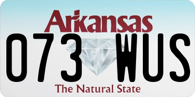 AR license plate 073WUS