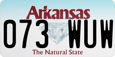 AR license plate 073WUW