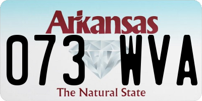 AR license plate 073WVA