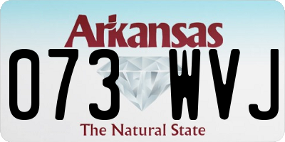 AR license plate 073WVJ