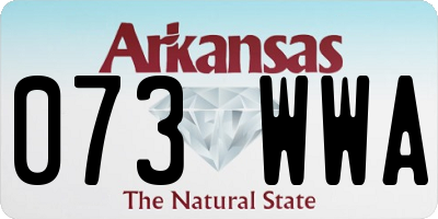 AR license plate 073WWA