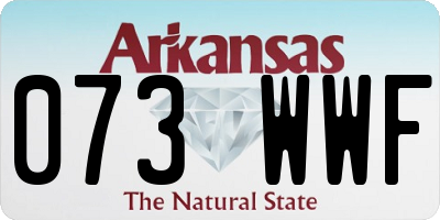 AR license plate 073WWF