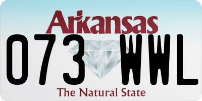 AR license plate 073WWL