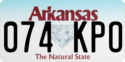 AR license plate 074KPO