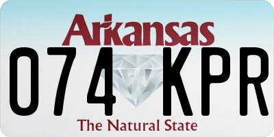 AR license plate 074KPR