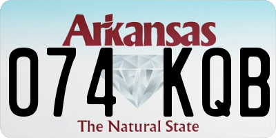 AR license plate 074KQB