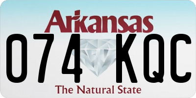 AR license plate 074KQC
