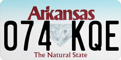 AR license plate 074KQE