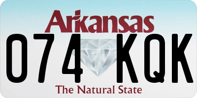 AR license plate 074KQK