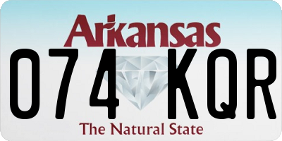 AR license plate 074KQR