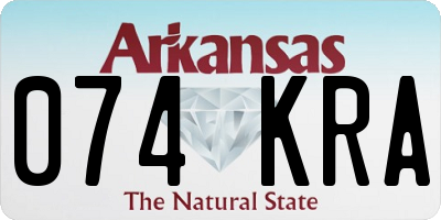 AR license plate 074KRA