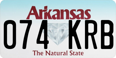AR license plate 074KRB