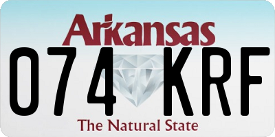 AR license plate 074KRF