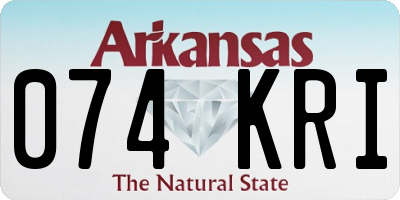 AR license plate 074KRI