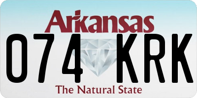AR license plate 074KRK