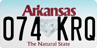 AR license plate 074KRQ